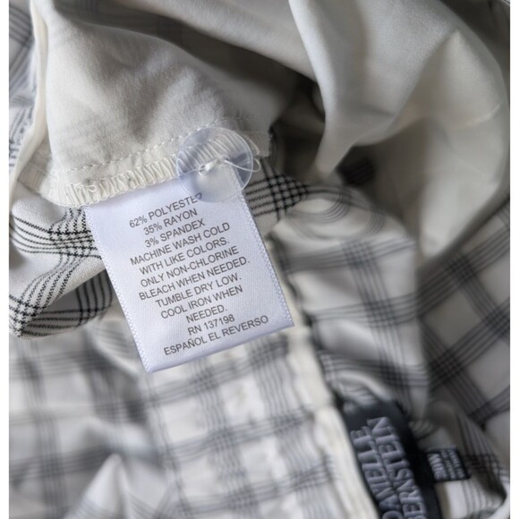 Danielle Bernstein Women's Short Plaid Cuffed Pleated Elastic Back High Rise 20W - Picture 10 of 11